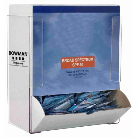 BOWMAN DISPENSERS Sunscreen Dispenser, Holds One Box of 100 SingleUse Sunscreen Packets NC038-0111